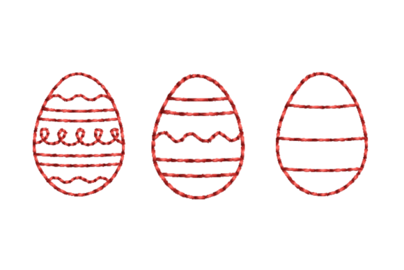 Easter Egg Outline Embroidery Bundle