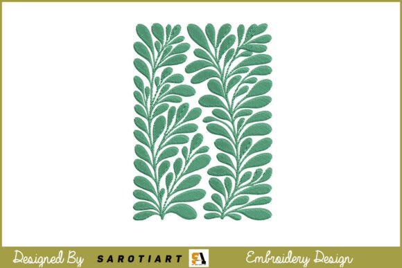 Leaf Boho Style Embroidery Design