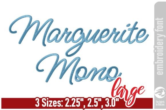 Marguerite Monoline Embroidery Font - L