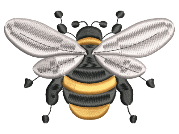 Plump Bee Embroidery Design