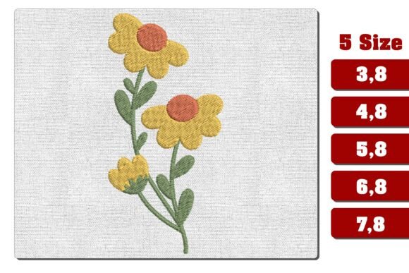 Retro Wildflower Boho Machine Embroidery