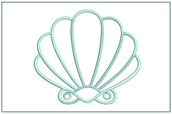 Seashell Outline Embroidery Design
