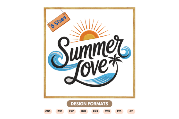 Summer Love Embroidery Design