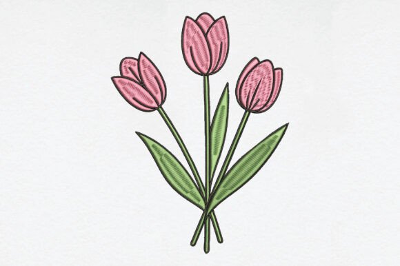 Tulips Tulip Embroidery